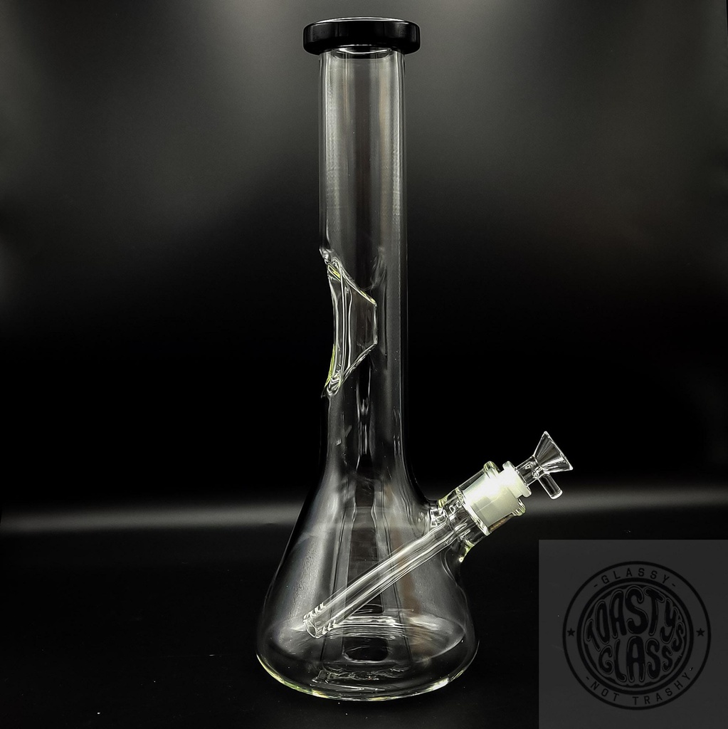 14" CLEAR BEAKER WATER PIPE w ICE CATCHER