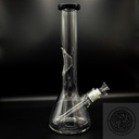14" CLEAR BEAKER WATER PIPE w ICE CATCHER