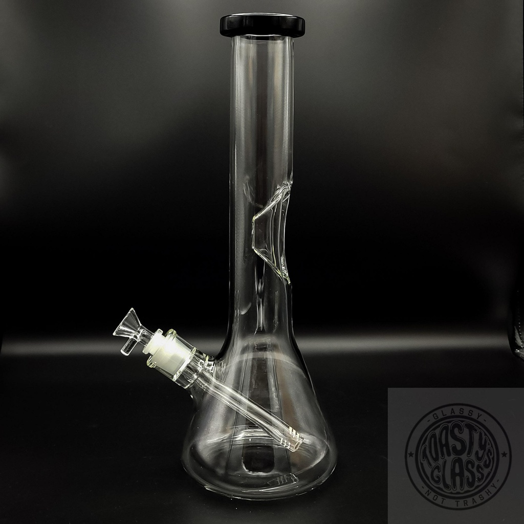 14" CLEAR BEAKER WATER PIPE w ICE CATCHER