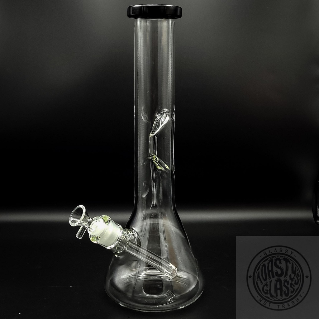 14" CLEAR BEAKER WATER PIPE w ICE CATCHER
